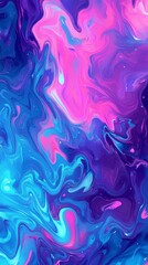 Poster - Vibrant fluid gradient background with neon colors creating a mesmerizing swirl effect during the evening