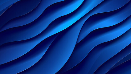 Poster - A captivating design featuring flowing blue waves that create a sense of movement and depth, perfect for digital backgrounds or art projects. The smooth curves enhance visual appeal