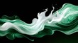 © Sonya - A green-white wave of liquid on black background splashes water at center