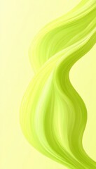 Fototapete - Delicate Swirl, Abstract Green Fluid Waves on Soft Background, Dynamic Flow and Smooth Texture