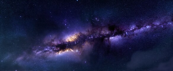 Wall Mural - the galaxy illuminating the night sky with cosmic beauty and mystery.
