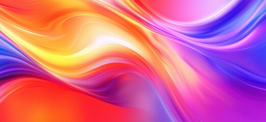 Poster - Colorful abstract wave patterns with vibrant gradients and smooth transitions