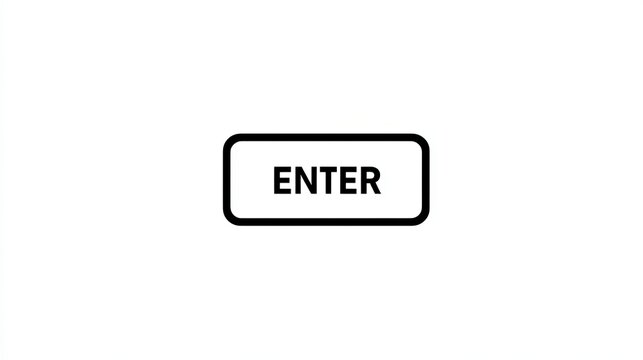 Flat style Enter icon Isolated button symbol vector illustration for mobile app or technology