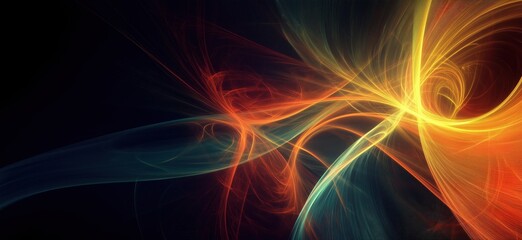 Poster - Abstract colorful fractal design with swirling patterns and vibrant hues