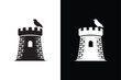 © MONI - Castle tower icon vector on White Background ,Vector Art Illustration on white background.