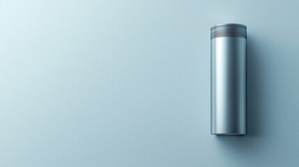 Poster - Cylindrical metal container on light background