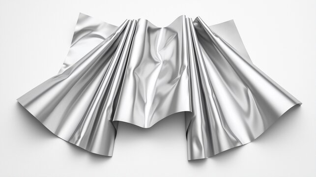 Draped metallic fabric