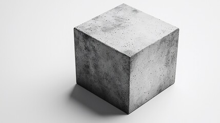 Poster - Gray cube, textured concrete