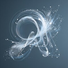Poster - Abstract Network - White Spheres on Intertwined Lines