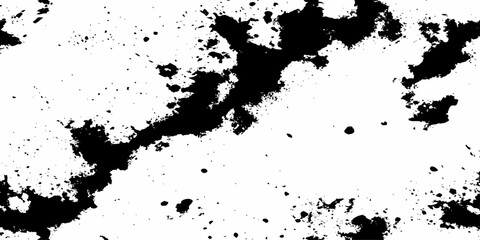 Aufkleber - Black ink splatters and spots on a white background creating an abstract and texture dynamic ink. 