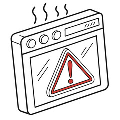 Poster - Website error hot browser overload system failure alert