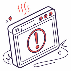 Poster - Website error alert warning sign notification problem