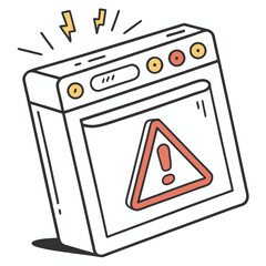 Poster - Malfunctioning appliance electrical failure warning sign