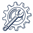 © ADOBE - Wrench and gear mechanical engineering design
