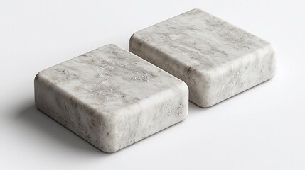 Poster - Two rectangular light gray stone blocks