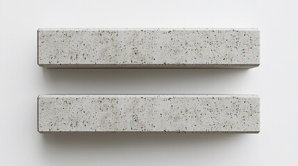 Poster - Two rectangular, light beige stone slabs, equal sign