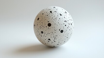Poster - White sphere with black speckles