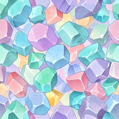 Wall Mural - pastel gemstones: a colorful and dreamy collection