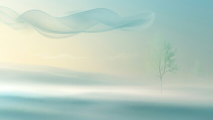 Wall Mural - solitude's embrace: a dreamlike landscape