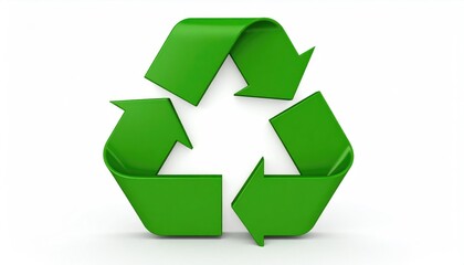 Recycle Symbol Isolated on White Background - Eco Icon Concept