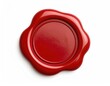 © donny - Red Wax Seal Isolated on White Background – Classic Stamp Element