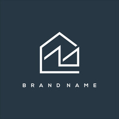 Poster - line art icon house and building logo vector