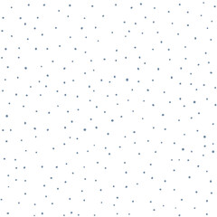 Wall Mural - Seamless pattern polka dot chaotic. Vector white and  blue background