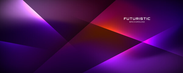 Poster - 3d colorful abstract background overlap layer on dark space with polygonal shape effect decoration. 