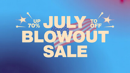 Aufkleber - Independence day Day sale design for advertising, banners, leaflets and flyers., created with generative ai