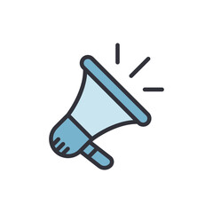 Poster - Stylish Megaphone Icon For Announcements And Public Communication Needs