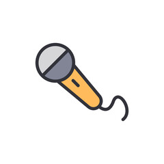 Poster - Isolated Mic Illustration For Music Singing And Entertainment Designs