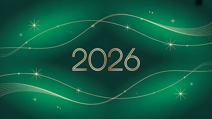 Poster - Happy New Year 2026 greeting card. 2026 new year template banner for web and header , template design for 2026 , 2026 celebration background season invitations , festive created with generative ai