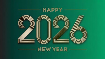 Poster - Happy New Year 2026 greeting card. 2026 new year template banner for web and header , template design for 2026 , 2026 celebration background season invitations , festive created with generative ai
