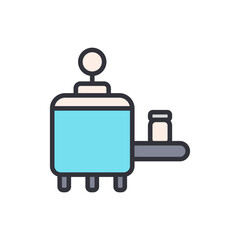 Poster - Illustration Of A Machine With Jar For Pharmaceutical Purposes