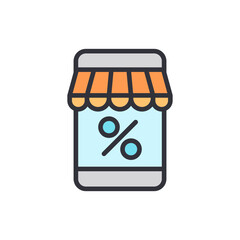 Poster - online discount retail illustration for online shopping promotions