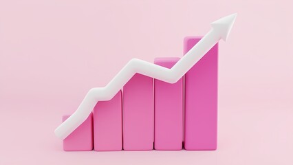 Poster - Business growth strategy office environment infographic pink background creative viewpoint visual representation