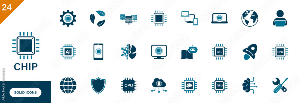 Chips Rack Icon Chip icon. Containing computer technology, microchip, cpu, hardware ...