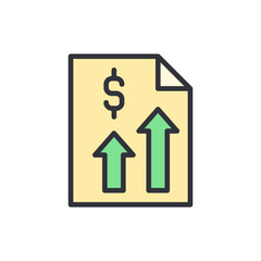 Poster - Document Showing Financial Growth With Dollar Sign And Upward Arrows