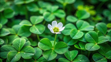 Wall Mural - A small white flower with a rounded shape and five petals
