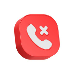 Poster - denied cancel call phone button 3d rendering