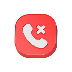 Poster - denied cancel call phone button 3d rendering