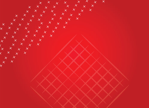 Abstract red background with geometric shapes. Vector illustration in flat style. Design element for poster, card, banner, flyer.