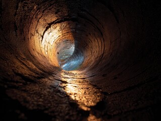 Wall Mural - inside of sewage collector pipe