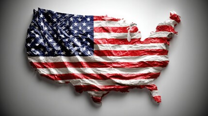 Poster - the united states map featuring the american flag design represents smart contract gdp visualizer in