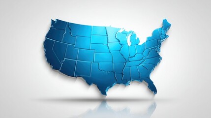 Poster - the united states map depicting a smart debt repayment planner utilizing logic and economic concepts