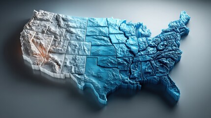 Poster - innovative concept of smart taxation allocation featuring usa map and ai-driven metrics for fiscal r