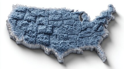 Poster - tech-assisted carbon tax model illustrated by map of the usa emphasizing environmental impact and al