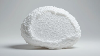Wall Mural - abstract white textured object with smooth curves against a minimalist background