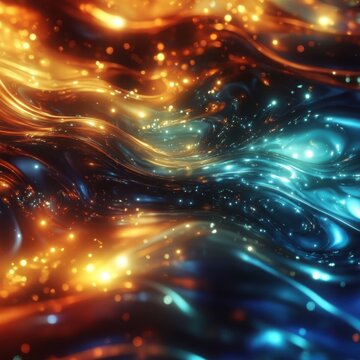 Dreamy shimmer creates ambient ripple glow background