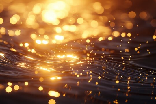 Dissolving hazes shimmer, ripples glow on the background